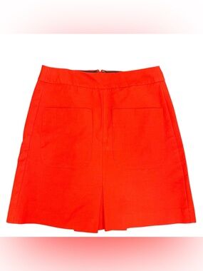 LOFT Coral Red Mini Skirt with front pockets